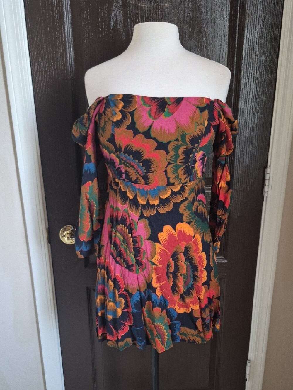 FARM Rio Multicolor Floral Square-Neck Dress - Picture 7 of 7